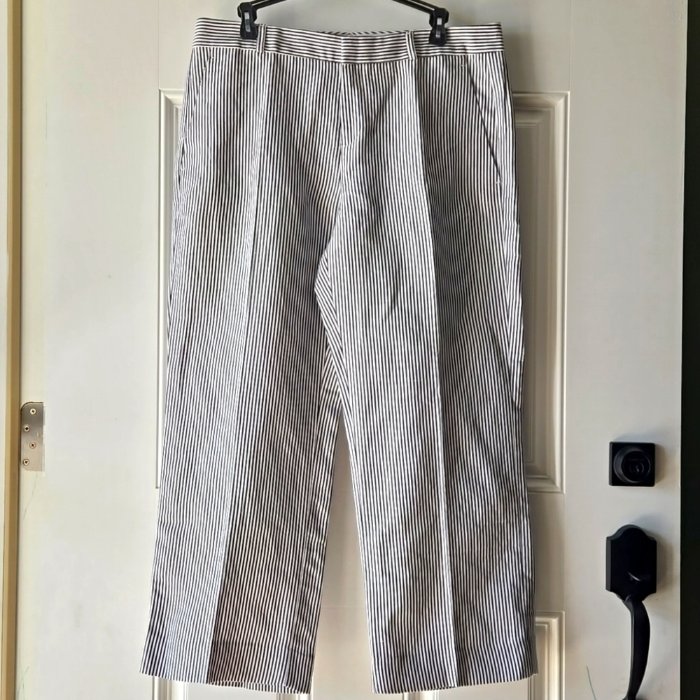 Banana Republic Linen Blend Pinstripe Logan Pants